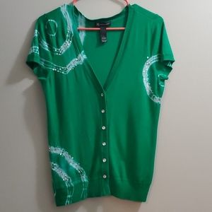 INC International Concepts Green Cardigan
